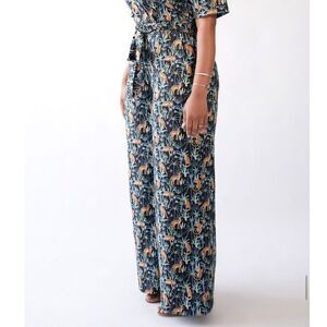 NWT Evryday Jane Cassie Camp Wild Jungle Print Pant L